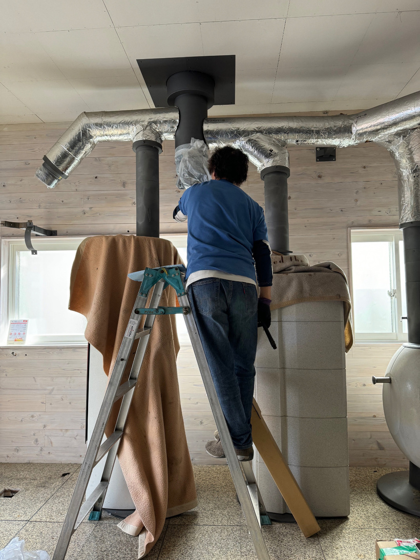 横引きとストーブの台数が多いので大変です。